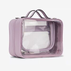 CALPAK Medium Clear Cosmetics Case in Lavender